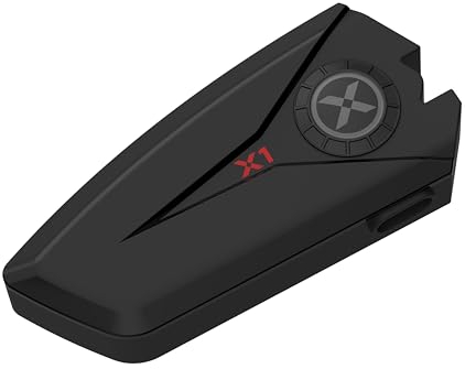 XGP X1 Motorrad Bluetooth Headset V5.3 mit Sprachassistent, 40mm Helm kopfhörer mit IP67 wasserdicht, motorradhelm Bluetooth 60 Stunden Spielzeit für Ski/Snowboard