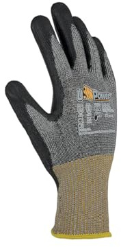 U-Power Bachata Guanti Da Lavoro Antifortunistica Supporto Nylon HPPE Spalmatura In Schiuma di Poliuretano Touchscreen Antitaglio D Protezione Rischi Meccanici Grigio 9/L