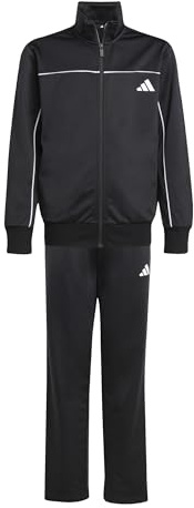 adidas Unisex Kids Junior Tricot Colourpop Tracksuit, black/white, 11-12 Years