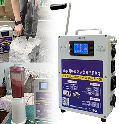 Generator Handvev Laddare Generator Inverter Utomhusmanual, 200 Wh 46800 mAh bärbar kraftstation med uttag, 27cm x 18cmx 10cm
