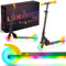 LUMI Ride Kinderroller 2 Räder ab 3 Jahren, LED - 7 Farben, 20 Programme - 3-stufige Lenkerhöhenverstellung, Fußbremse, abnehmbare Griffe (Schwarz und gelb)