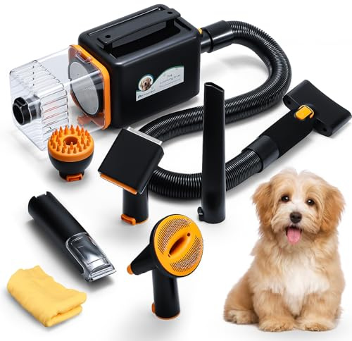 Mxmoonant Kit Toelettatura Cane, Aspira, Soffia e Taglia Tutto in Uno