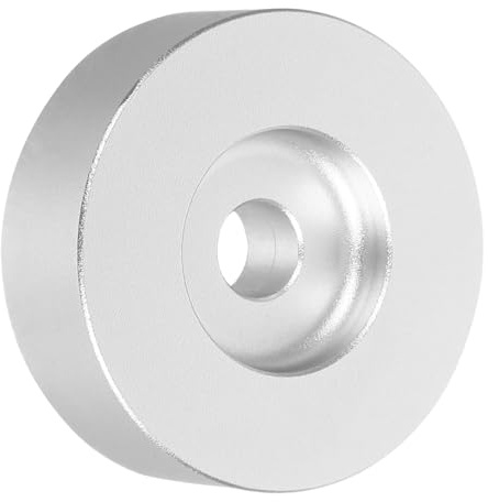 DOITOOL Adaptador de Discos de Vinilo estabilizador de Peso de Vinilo Adaptador de Tocadiscos Accesorio de Tocadiscos Metal Plata