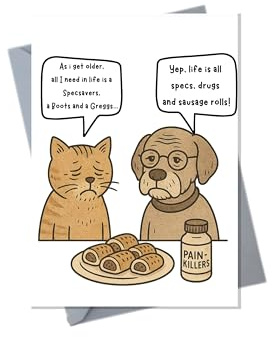 Funny Birthday Card for Friend – Sausage Roll Humour JBS79