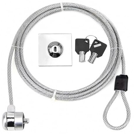 CeoxThao Anti-Diebstahl Laptop Schloss Kabel mit Ankerplatte, Diebstahl Laptops Schloss Kabel, Laptop Schloss, Anti Theft Security Hardware Cable Lock, Compatible für Tablets, Laptops und Notebooks