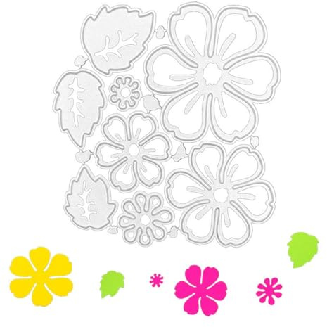 COYUN Troqueles Scrapbooking,3D Plantillas Estampado Metal Troqueles Metal Cortados,Troqueles Corte Flores Plantillas para Decoración de Álbumes,Tarjetas de Felicitación,Scrapbooking Tarjeta Papel DIY