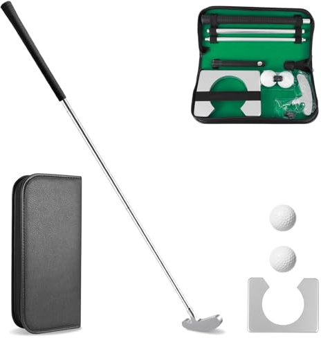 Nivoral Mini Golf Putter Set, Indoor Golf Putting Set, Golf Club Sets Practice Training Club Putter with 2 Golf Balls, Goal Rack, Carry Bag,Golf Putters Right Handed & Left Handed for Beginner Youth