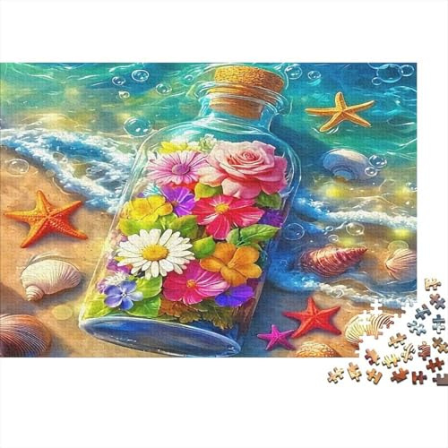 Rompecabezas 1000 Piezas Paisaje Costero, Cartón Sostenible Grueso, Callejón con Flores, para Familia y Adultos, Encastre Preciso, Sin Polvo, Decoración Hogar, 70x50cm