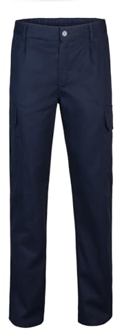 Velilla 103003 Pantalon multipoches 100% coton, bleu marine, taille 44
