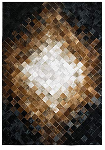 Alfombras Piel de Vaca Natural, Alfombra De Cuero De Vaca Alfombra De Dormitorio Alfombras De áRea De Cabecera Alfombra Rectangular MarróN Sala De Estar Personalizable Almohadillas De Guardarropa Co
