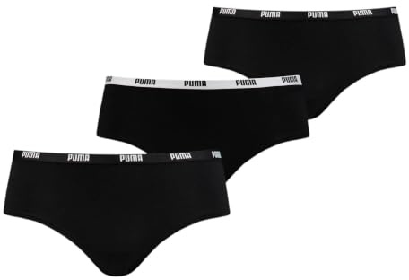 Puma Hipster sous-vêtement, Noir, S (Lot de 3) Femme