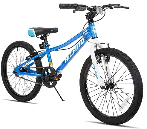 HH HILAND 20 Inch Kids' Bicycles Mountain Bike for Boys, Girls 5+ Years Old, Single Speed Kids Bicycles with Dual Handbrakes, Child Bike Blue