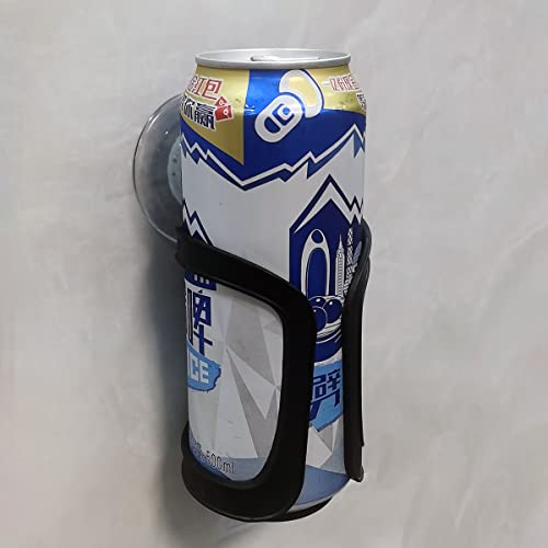 Seatery Bierdosen-Flaschenhalter, Dusch-Getränkehalter, Badezimmer-Becherhalter für alle Dosenflaschen, Bier, Weingetränk, Wand-Saugnapfhalter, Duschzubehör, gut Paket für Geschenk.