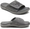 KuaiLu Mens Orthotic Slides Soft Cushion Sport Sandals with Plantar Fasciitis Arch Support Adjustable Open Toe Summer Slippers Slip on Indoor Outdoor Grey Size 9