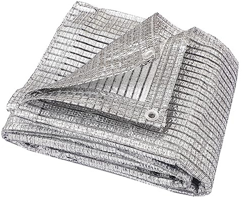 65% Aluminum Foil Shade Cloth with Grommets 6.5ft x 6ft