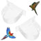 D.X&PZLS 2 PCS Food Dispenser Transparent Parrot Food Dispenser Bowl Cup Bird Cage Food for Pet and Animal Cages Accessory