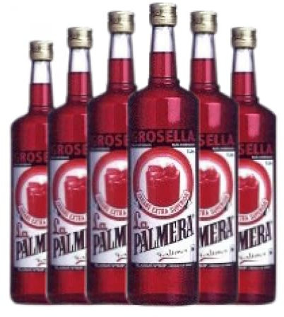 Schnapp Manresana La Palmera Grosella Botella Misil 1 L (Caja de 6 Botella Misil de 1 L)