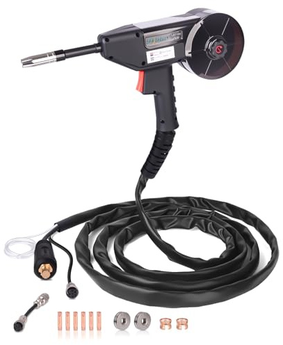 SPRIGHOLLY Pistola a bobina, pistola di saldatura MIG per alluminio da 150 ampere, compatibile con MIG200 e MIG250