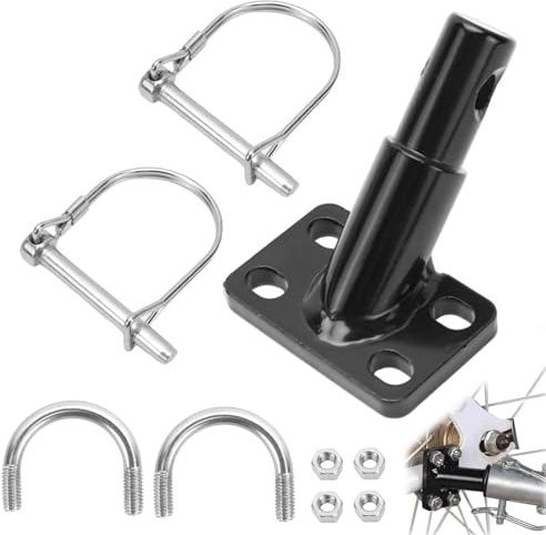 Gancio di traino per bicicletta, con 2 perni di sicurezza, universale, per rimorchi per bambini, passeggini, rimorchi per bambini, rimorchio per bicicletta, rimorchio per carichi