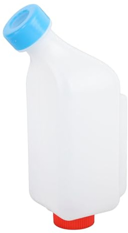 FILFEEL Bouteille de Lait de Chèvre avec Design Suspendu et Double Couvercle – Biberon pour Veaux, Agneau, Porcelet, Distributeur de Lait Quantitatif, Biberon d'allaitement en ABS pour Animaux de
