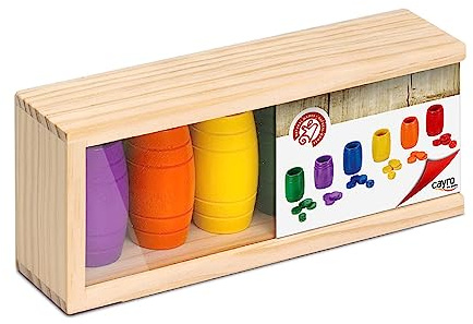 Cayro - Accesorios de Parchís - + 8 Años - con Cubiletes, Fichas y Dados de Madera en 4 Colores - Juego de Mesa para Niños y Adultos - 2 a 4 Jugadores