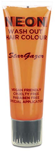 Stargazer Neon UV-Reactive Wash Out Hair Colour, Super Vibrant Colour, Orange