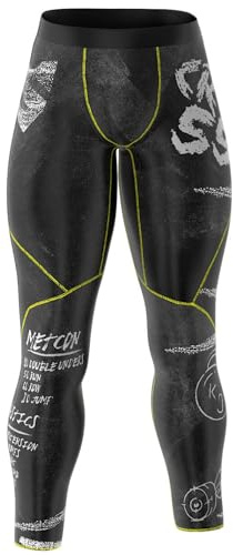 SMMASH WodBoard Sport Långa Leggings för Män, Herr Kompression Löpning Leggings, Träning sporttights, funktionsunderbyxor, Gym, OCR, Andas och Lätt, Antibakteriellt Material, Tillverkad i EU (XL, x_l)