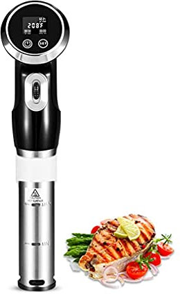 SMSOM Cuiseur sous Vide, circulateur d'immersion Thermique, minuterie numérique de température précise, Ultra-Calme, 1500 Watts, Acier Inoxydable/Noir