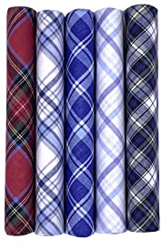 emlstyle Verpackte Herrentaschentücher Taschentücher 100% Baumwolle, 5er-Pack