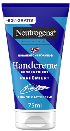 Neutrogena Handcreme konzentriert parfümiert (75ml), beruhigende Feuchtigkeitscreme mit 40% Glycerin + Vitamin E bei extrem trockenen, rissigen Händen