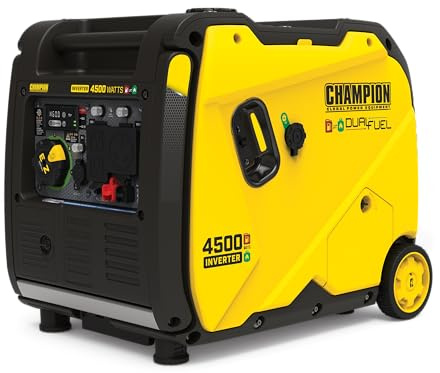 Champion Power Equipment 4500-Watt Electric Start Dual Fuel RV Ready Portable Inverter Generator with Quiet Technology and CO Shield