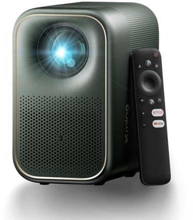 [Google TV/Netflix] Xming Page One Proyector Inteligente con WiFi6 y Bluetooth, Proyector Nativo 1080P con Licencia de Netflix para Cine en Casa, Proyector de Películas para Exterior