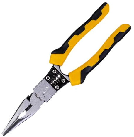 Holdes Alicates eléctricos, pinzas de electricista | Alicates para prensar portátiles - Pelacables multifuncionales, alicates multiherramientas, alicates cortacables para pelar, cortar, agarrar y