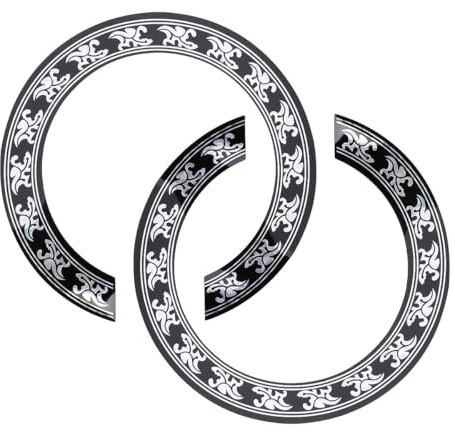 Laroal 2 Pegatinas para Orificio de Sonido de Guitarra acústica, Incrustaciones de Roseta clásica, Accesorio para Instrumento Musical de 92 mm.