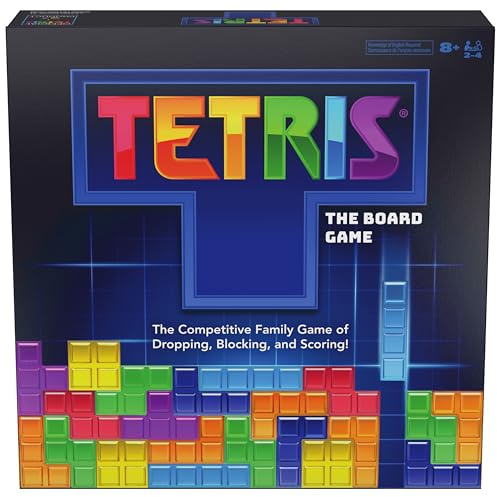 Spin Master Games, Tetris: The Board Game, Play the Classic Puzzle Game Tetris in Real Life, Multiplayer Head-to-Head Puzzle Challenge, 2-4 Players, for Ages 8 & Up
