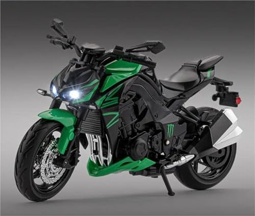 Modelo a escala de moto Modelo De Motocicleta A Escala 1/12, Juguete Portátil Simulación Carreras Para Kawasaki Z1000 Z 1000(Vert)