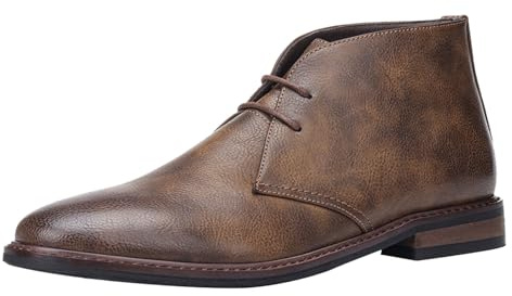Botas 2026 para hombre, zapatos clásicos tradicionales con efecto desgastado, café, 44 EU