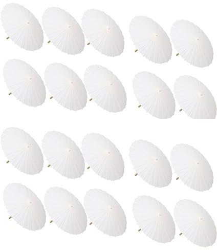 ISTOVO 20 st pappersparasoll bröllop paraply fest gåva bambu paraplyer för möhippa bordsuppsatser fotorekvisita 60 cm