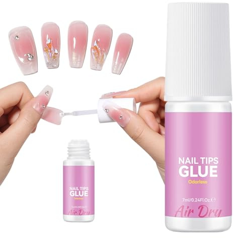 Colle pour pointes : gel de colle à séchage rapide avec fixation forte et formule, adhérence professionnelle sous pression pour doigts et orteils, dosage sans saleté