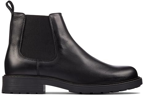Clarks Botas de cuero Orinoco 2 Lane en charol negro, Black, 35.5 EU