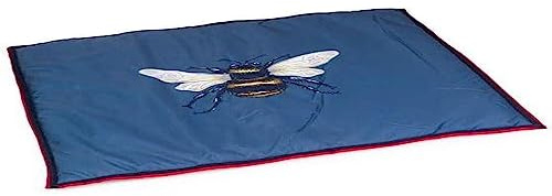 House of Paws Bee Water Resistant Pet Mat Navy Small
