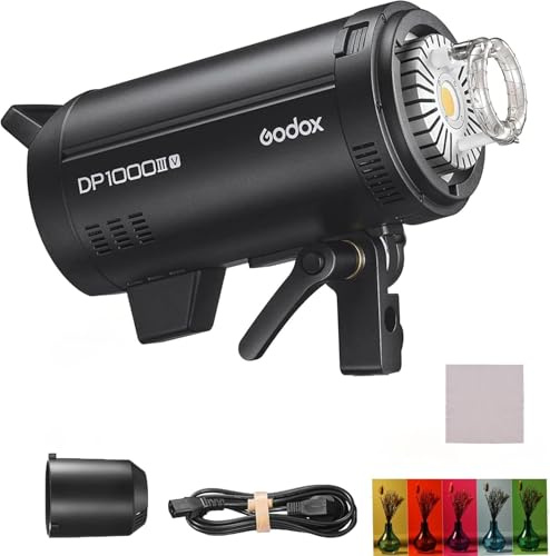 Godox DP1000III-V Upgraded Studio Flash Light 1000Ws Power GN140 5600±200K Strobe Lighting Built-in 2.4G Wireless X System Bowens Mount Photography Flashes for Wedding Fashion Advertising Photography