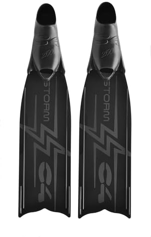 C4 Pinne STORM - Pala Soft in Tecnopolimero e Scarpetta 250 Apnea Pesca Subacquea (Taglia 41/42)