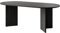 Selsey Table À Manger Ovale 90 x 204 cm 6-10 Personnes Table De Cuisine Bureau Frêne Portland Noir Ovo