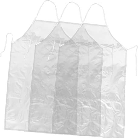 Alipis 3pezzi Grembiule Da Cucina Pvc Trasparente Antiodore e Facile Da Pulire Per Cottura Domestica Protezione Totale Per Abbigliamento e Pantaloni