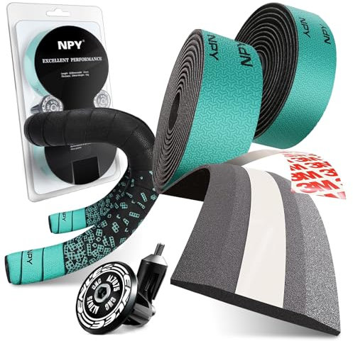 Lenkerbänder, Cycling Lenkerband, Fahrrad Lenkerband, Lenkerbänder mit Endstopfen, Fahrrad Lenkerband für MTB Rennrad, Fahrrad Lenkerband rutschfest und Stoßdämpfend Griffband für MTB Rennrad