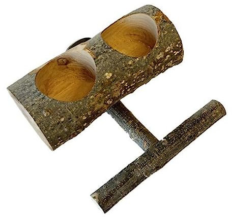 BESPORTBLE Futterstelle Für Papageien Katzennapfständer Rattenfutter Wassernapf Für Kaninchen Vogel Fütterer Futterschale Für Vögel Vogelkäfigständer Papageien-fütterungsbecher Finken Hölzern