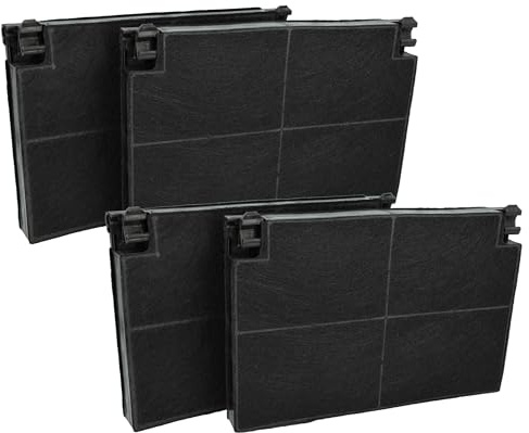 vhbw 4x Filtres à charbon actif compatible avec Roblin Orient Murale, SL639, SL600, SL655, SL955, SL900 hotte aspirante