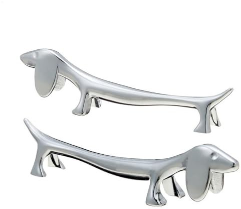 6 Stück Stäbchen Halter, Stäbchen Halter Dackel Stäbchenhalter Tier, Stäbchenhalter Essstäbchen, Hund Form Besteckhalter Für Messer Gabel Löffel, Messerbänkchen Metall Gabel Stand Löffel Geschirr Rack