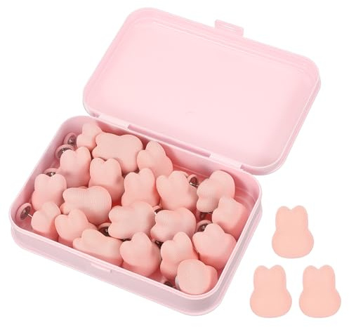 uxcell 20 Pcs Duvet Cover Pins to Hold Comforter Inside, Duvet Clips with Soft Fabric Material for Quilt Cushion Curtains, Pink (Rabbit)